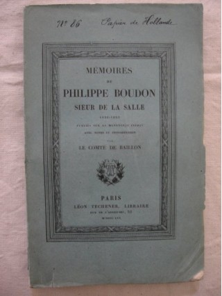 Mémoires de Philippe Boudon sieur de la Salle (1626-1652)