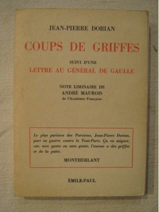 Coups de griffes, suivi d'une lettre au général de Gaulle