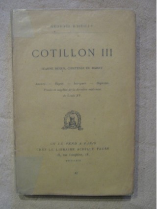 Cotillon III, Jeanne Béqus comtesse du Barry