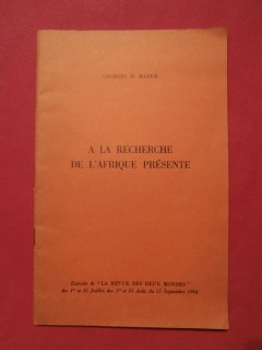 A la recherche de l'Afrique présente