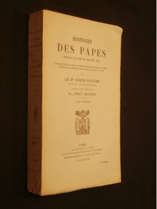 Histoire des papes depuis la fin du moyen age, tome 1