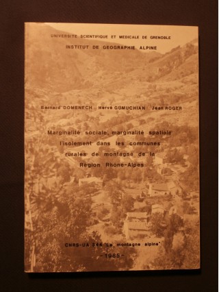 Marginalité sociale, marginalité spatiale : l'isolement dans les communes rurales de la région Rhône Alpes