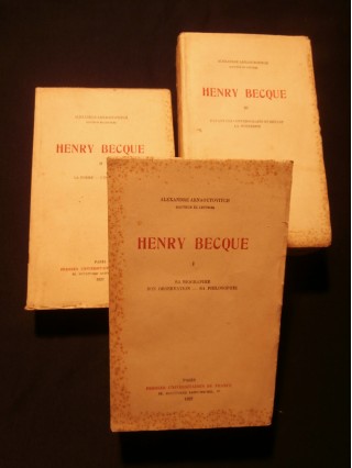 Henry Becque, 3 tomes