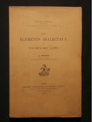 Les éléments dialectaux du vocabulaire latin