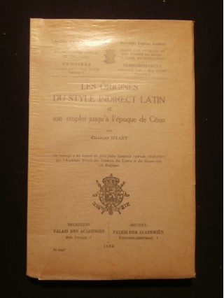 Les origines du style indirect latin et son emploi jusqu'à l'époque de César