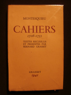 Cahiers 1716-1755