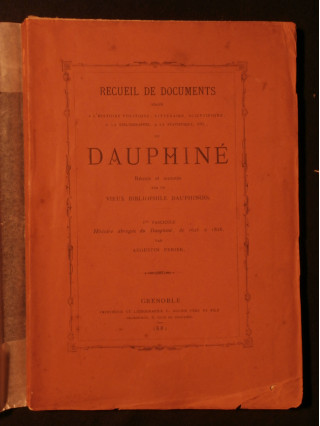 Recueil de documents relatifs à l'histoire du Dauphiné