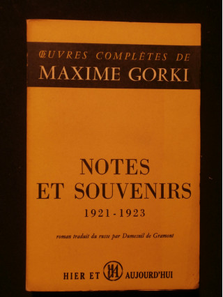 Notes et souvenirs (1921-1923)