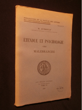 Etendue et psychologie chez Mallebranche