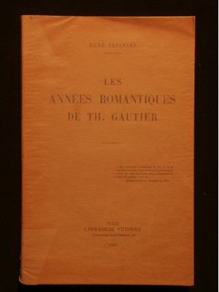 Les années romantiques de Th Gautier