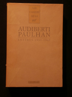 Audiberti Paulhan, lettres (1933-1965)