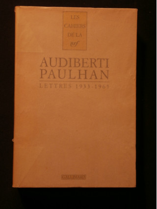 Audiberti Paulhan, lettres (1933-1965)