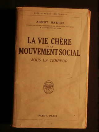 La vie chère et le mouvement social sous la terreur