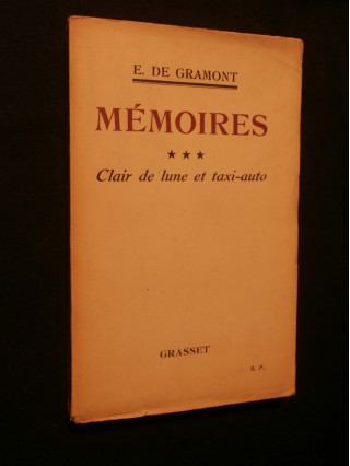 Mémoires, tome 3, clair de lune et taxi auto